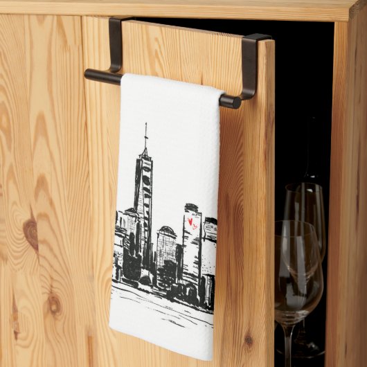 Linge De Cuisine NY Cityscape Kitchen Towel (Pliage en tiers)