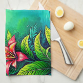 Linge De Cuisine Oasis de la jungle tropicale luxuriante (Quart Plié)