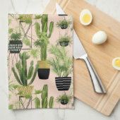 Linge De Cuisine Oasis intérieure | Motif de ligne Plante (Quart Plié)