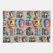 Linge De Cuisine Occidental Cowboy BBQ Scènes de Cookoff 1 (Horizontal)