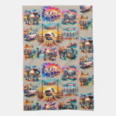 Linge De Cuisine Occidental Cowboy BBQ Scènes de Cookoff 1 (Vertical)