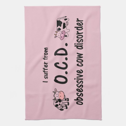 Linge De Cuisine OCD Cow Kitchen Towel (Vertical)