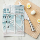 Linge De Cuisine Ocean Beach Coastal   (Quart Plié)