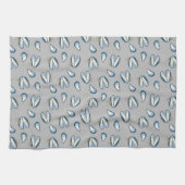 Linge De Cuisine Ocean Beach Mussel Shells- Grey (Horizontal)