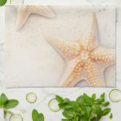 Linge De Cuisine Ocean Cream Peach Beach Starfish (Plié)