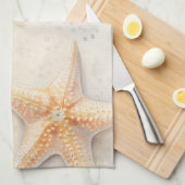 Linge De Cuisine Ocean Cream Peach Beach Starfish (Quart Plié)