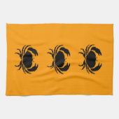 Linge De Cuisine Ocean Glow_Black sur le crabe orange (Horizontal)