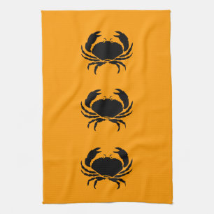 Linge De Cuisine Ocean Glow_Black sur le crabe orange