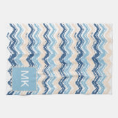 Linge De Cuisine Ocean Waves Chevron (Horizontal)