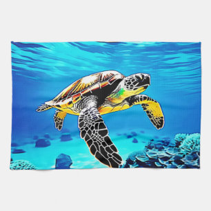 Linge De Cuisine Ocean's Embrace : Voyage de la tortue de mer