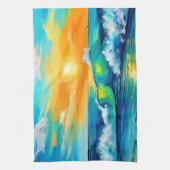 Linge De Cuisine Ocean's Kiss : Sunset Waves (Vertical)