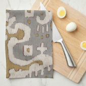 Linge De Cuisine Ochre Ikat I (Quart Plié)