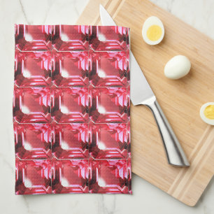 Linge De Cuisine Octagon en forme de Ruby Gemstone Juillet Birthsto