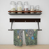 Linge De Cuisine Octo plus brillant arabesque Moorisque Pierre vert