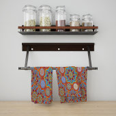 Linge De Cuisine Octo plus brillant arabesque style mauresque rouge