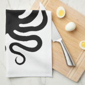 Linge De Cuisine Octopus, relief grec (Quart Plié)