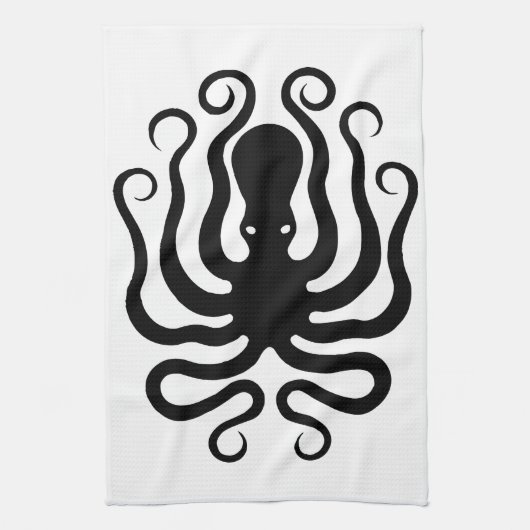 Linge De Cuisine Octopus, relief grec (Vertical)