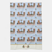 Linge De Cuisine Ode à la noix de cabot bleu scène ivoire Accent iv (Vertical)