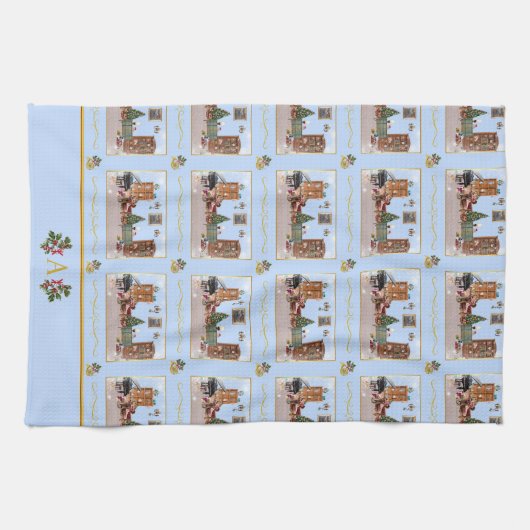 Linge De Cuisine Ode to Nutcracker Blue Scene Blue Accent (Horizontal)