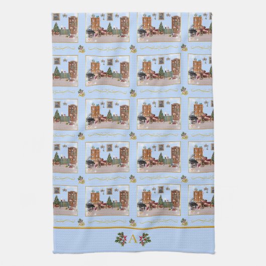 Linge De Cuisine Ode to Nutcracker Blue Scene Blue Accent (Vertical)