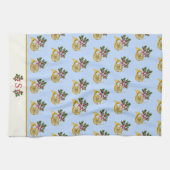 Linge De Cuisine Ode to the Nutcracker French Horn Blue (Horizontal)