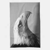 Linge De Cuisine Oeil d'aigle noir et blanc (Vertical)