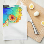 Linge De Cuisine Oeil de paon arc-en-ciel (Quart Plié)