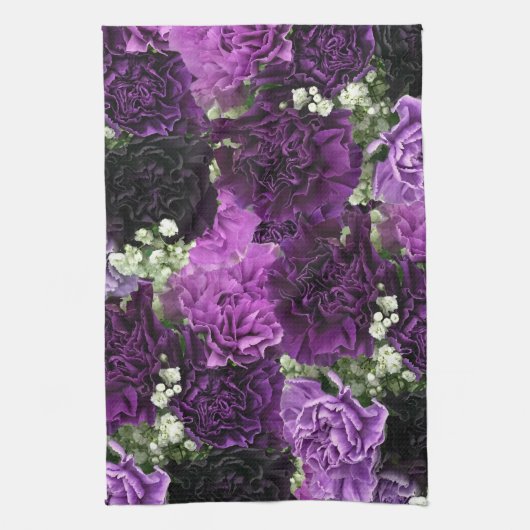 Linge De Cuisine Oeillets de pourpre de bouquet (Vertical)