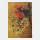 Linge De Cuisine Oeillets rouges et blancs par Vincent van Gogh (Vertical)