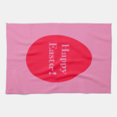 Linge De Cuisine OEuf rouge et rose minimum Pâques (Horizontal)