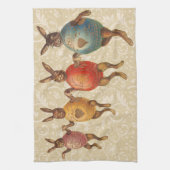 Linge De Cuisine Oeufs dansants lapins de Pâques (Vertical)