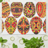 Linge De Cuisine Oeufs de Pysanki pâques (Plié)