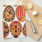 Linge De Cuisine Oeufs de Pysanki pâques (Quart Plié)