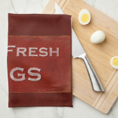 Linge De Cuisine Oeufs frais de ferme (Quart Plié)