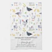 Linge De Cuisine Oeufs frais de ferme | Monogramme rustique de ferm (Vertical)