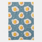 Linge De Cuisine Oeufs frits sur le bleu (Vertical)