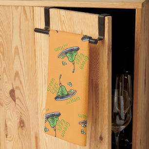 Linge De Cuisine Œufs verts et jambon sur un rythme