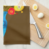 Linge De Cuisine OEuvre d'aquarelle de fleurs funky (Quart Plié)