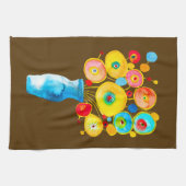 Linge De Cuisine OEuvre d'aquarelle de fleurs funky (Horizontal)