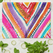 Linge De Cuisine OEuvre d'aquarelle du coeur (Plié)