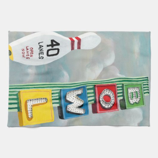 Linge De Cuisine Oeuvre de Bowling Alley (Horizontal)