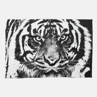 Linge De Cuisine OEuvre oculaire noir blanc Sumatra Bornéo Tiger