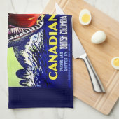 Linge De Cuisine Ogopogo Cartes de fruits canadiennes étiquette imp (Quart Plié)