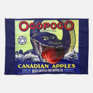 Linge De Cuisine Ogopogo Cartes de fruits canadiennes étiquette imp