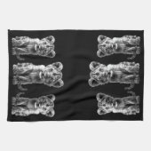 Linge De Cuisine Oh Bébé Big Chat Gris Cub Noir (Horizontal)