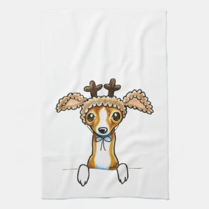 Linge De Cuisine Oh lévrier italien de cerfs communs