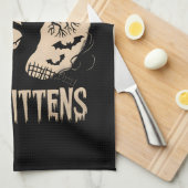 Linge De Cuisine Oh Regarde Sky Kittens Halloween Amoureux chauves- (Quart Plié)