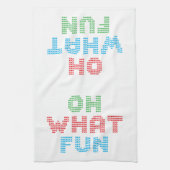 Linge De Cuisine Oh What Fun Typographie Noël (Vertical)