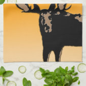 Linge De Cuisine Oie au coucher du soleil - Art original de la faun (Plié)