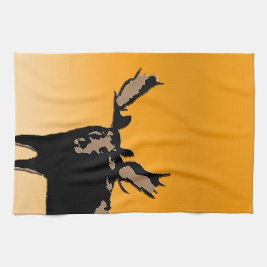 Linge De Cuisine Oie au coucher du soleil - Art original de la faun (Horizontal)